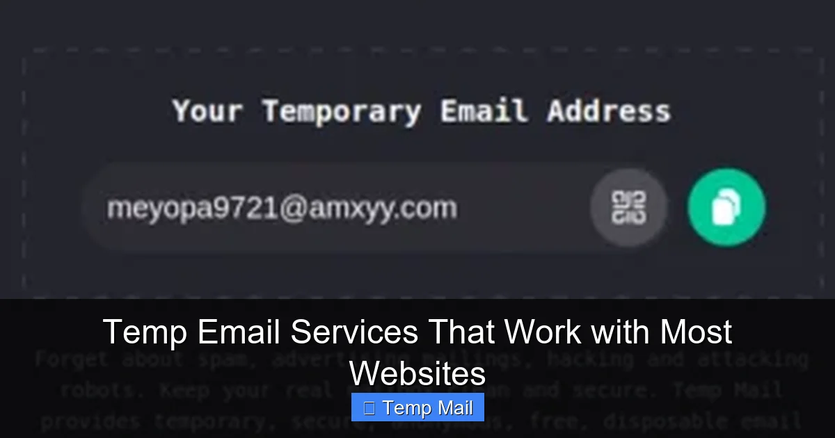 Temp Email Services That Work with Most Websites