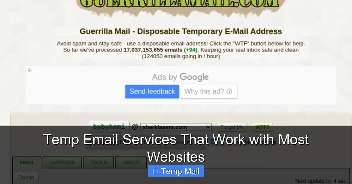 Temp Email Services That Work with Most Websites