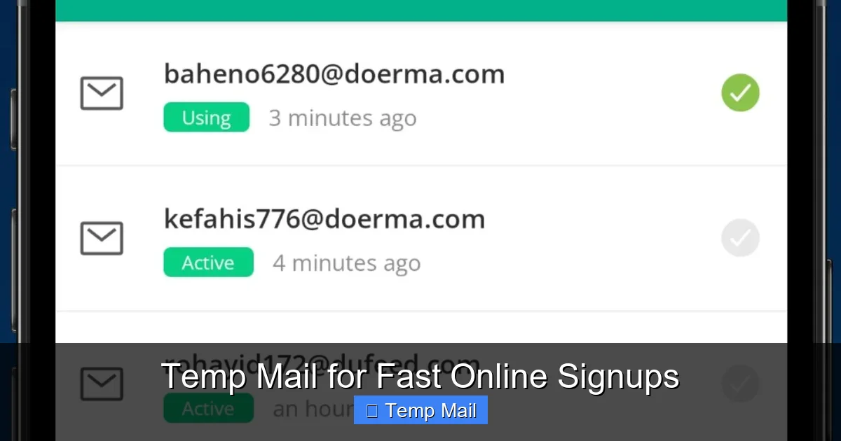 Temp Mail for Fast Online Signups