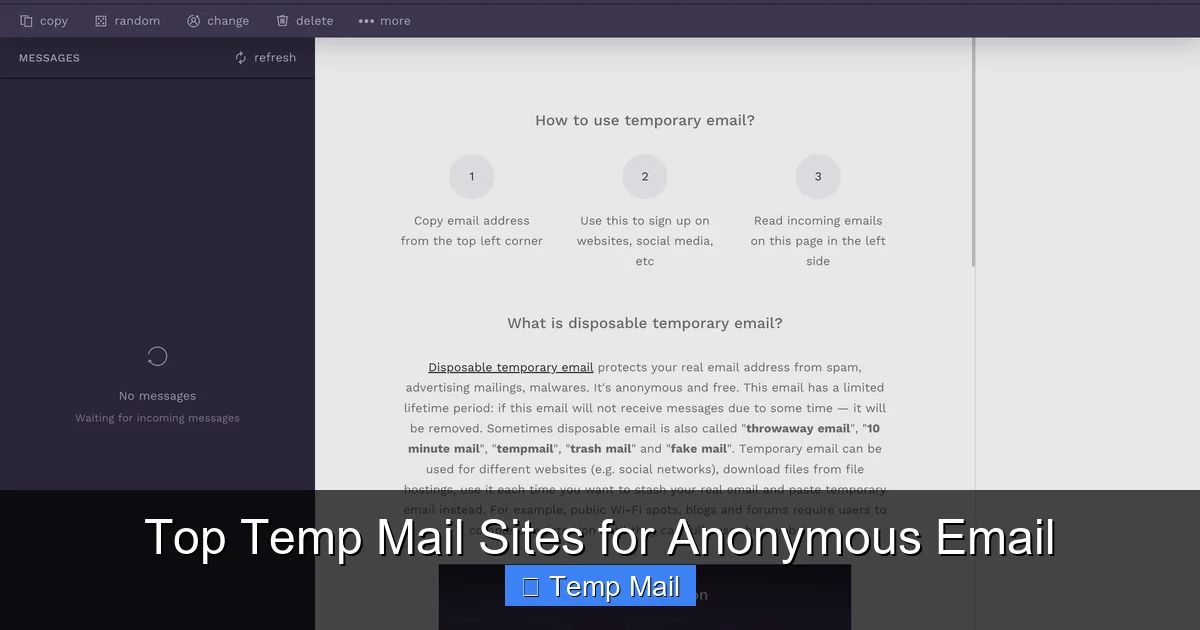 Top Temp Mail Sites for Anonymous Email